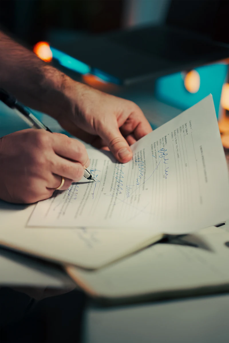 Firma de un documento legal
